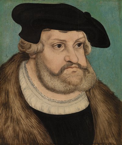 Portret van een man door Lucas Cranach the Elder